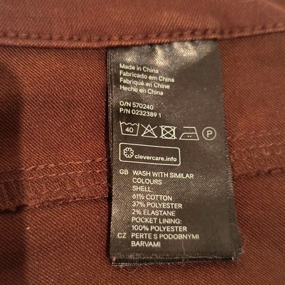 NWOT Cotton-mix chocolate brown skinny jeans - Picture 8 of 8